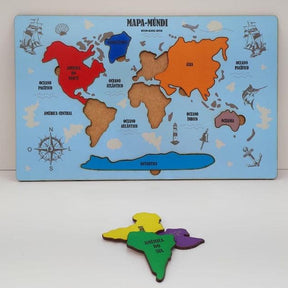 Mapa mundi Quebra-Cabeça - Descomplica Brasil
