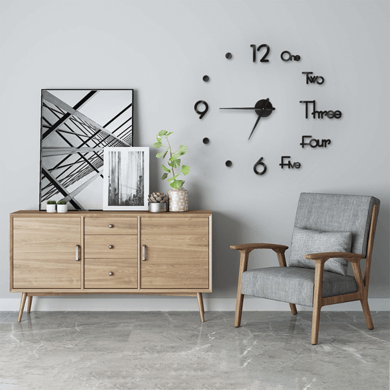 Relógio de Parede 3D Lux Decorativo