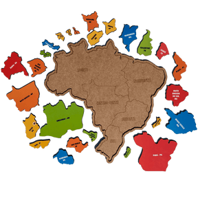 Mapa Quebra-Cabeça Educativo - Descomplica Brasil™ - Entrega Express + Brinde Exclusivo